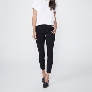 Paige Black Overdye Jeans Verdugo Crop Size 27
